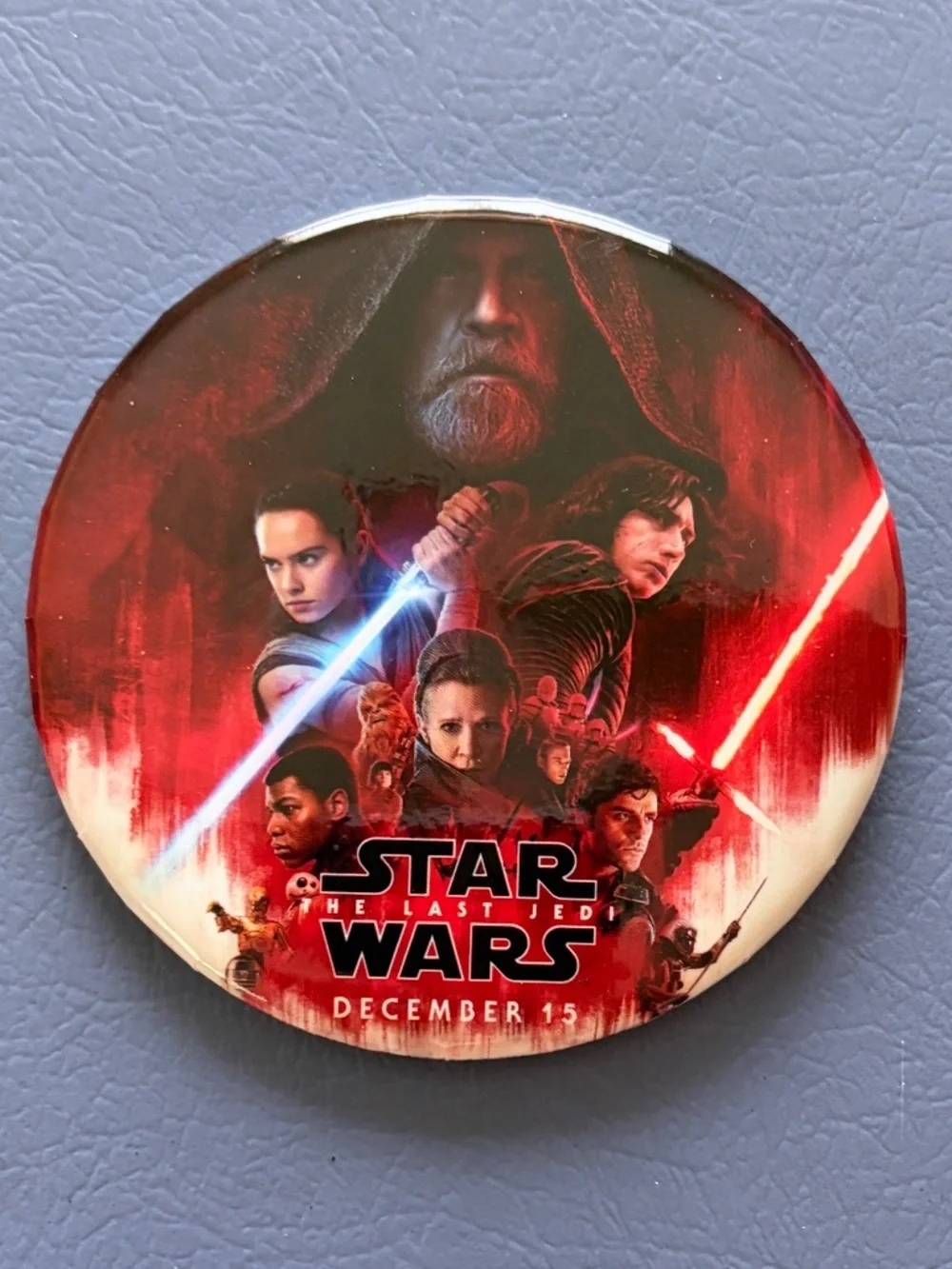 3 Star Wars Disney The Last Jedi Buttons Pins 2017 Lucasfilm